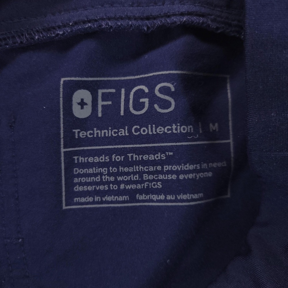FIGS Scrub Pants Womens M Blue Technical Collection Jogger Stretch Tapered Leg - Picture 3 of 9